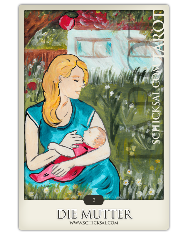 Tarotkarte "Die Mutter" | Schicksals-Tarot © Verlag Franz Tarotkarte "Die Mutter" | Schicksals-Tarot © Verlag Franz