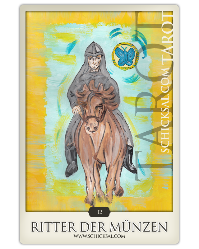 Ritter der Münzen | Schicksals Tarot © Verlag Franz Ritter der Münzen | Schicksals Tarot © Verlag Franz