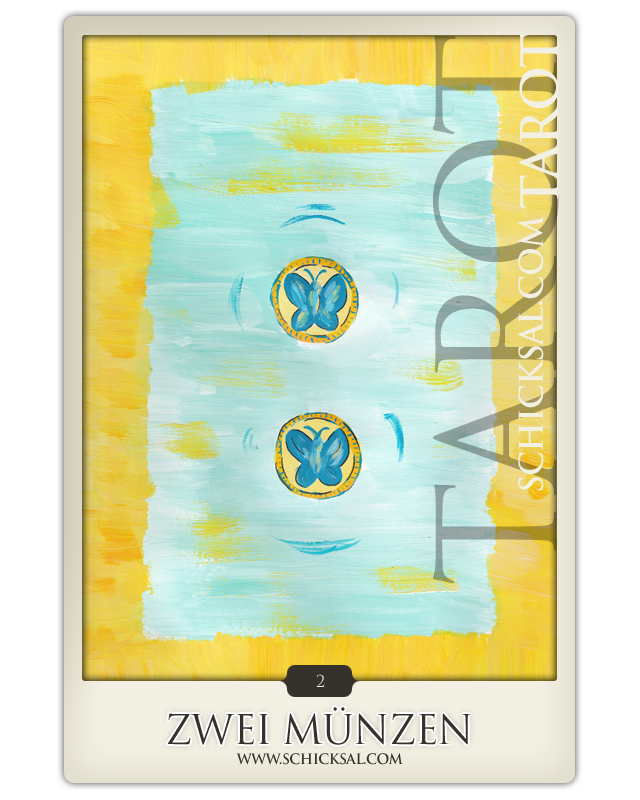 Zwei Münzen | Schicksals Tarot © Verlag Franz Zwei Münzen | Schicksals Tarot © Verlag Franz